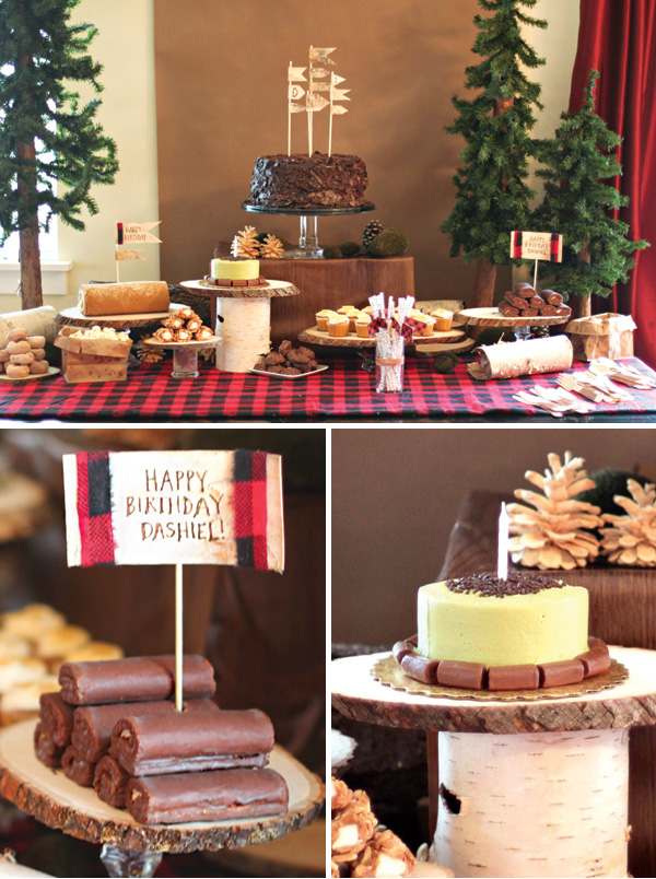 woodsy-lumberjack-dessert-table